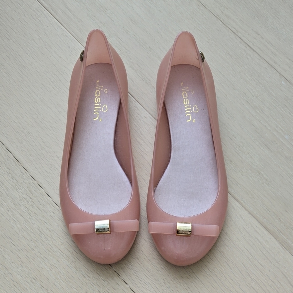 Women's Pink Jelly Flats size 7